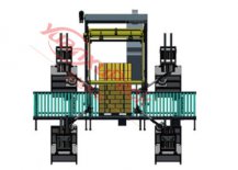 水平打包機與自動防護角組合,水平打包+自動防護角